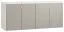 Kommode Bellaco 29, Farbe: Weiß / Grau - Abmessungen: 70 x 160 x 47 cm (H x B x T)