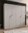 Kleiderschrank | 4-Türig | Farbe: Kaschmir | 2 Fächer | 2 Kleiderstangen | Griffe: Kaschmir | Soft-Close-Funktion | Maße: 200 x 52 x 202 cm | ABS-Kanten