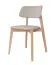 Heller gepolsterter Stuhl Doustre 08, aus massiven Buchenholz, bequeme gepolstert, modernes und schlichtes Design, Maße: 80 x 46 x 43 cm