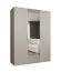 Kleiderschrank mit einer Spiegeltür Korab 76, Farbe: Kaschmir, Soft-Close-Funktion, zwei Kleiderstangen, 1,5 Meter breit, Griffe: Kaschmir, Drehtürenschrank