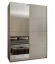Kleiderschrank / Schiebetürenschrank | 245,5 x 170 x 64 cm | 11 Fächer | Farbe: Kaschmir | Spiegel | Soft-Close | 2 Schiebetüren | 2 Kleiderstangen