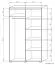 Schiebetürenschrank / Kleiderschrank Tabubil 31, Farbe: Wenge / Grau - Abmessungen: 200 x 120 x 60 cm (H x B x T)