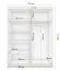 Kleiderschrank / Schiebetürenschrank | Braun / Sonoma Eiche | Bucegi 14 | Spiegel | 2 Türen | Griffe: Aluminium | 6 Fächer | 200 x 150 x61 cm