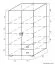 Schrank Ciomas 09, Farbe: Sonoma Eiche / Grau - Abmessungen: 145 x 80 x 40 cm (H x B x T)