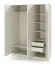 Drehtürenschrank | 3-türiger Kleiderschrank | Farbe: Kaschmir | 1 Kleiderstange | 150 x 61 x 210 cm | 6 Einlegeböden | ABS-Kanten | Edegem 02