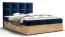 Elegantes Einzelbett mit weichen Veloursstoff Pilio 50, Farbe: Blau / Eiche Golden Craft - Liegefläche: 140 x 200 cm (B x L)