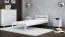 Neutrales Einzelbett Aldosa 06, Kiefer Vollholz massiv, Farbe: Weiß - Liegefläche: 90 x 200 cm (B x L)