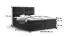Elegantes Boxspringbett mit weichen Veloursstoff Pirin 39, Farbe: Grau - Liegefläche: 160 x 200 cm (B x L)