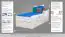 Kinderbett / Jugendbett "Easy Premium Line" K1/h Voll inkl. 2. Liegeplatz und 2 Abdeckblenden, 90 x 200 cm Buche Vollholz massiv weiß lackiert