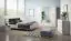 Helles Doppelbett mit gepolstertes Kopfteil Ariana 03, Weiß / Kiefer, Liegefläche: 160 x 200 cm, mit LED-Beleuchtung, ABS Kantenschutz
