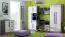 Moderner Jugendzimmer - Drehtürenschrank mit ABS Kanten Olaf 01, Anthrazit / Weiß / Lila, teilmassiv - 191 x 80 x 50 cm, Griffe aus Massivholz, 2 Türen