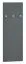 Garderobe Fjends 07, Farbe: Anthrazit - Abmessungen: 102 x 34 x 3 cm (H x B x T)