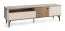 Wohnzimmer Komplett-Set A Belladere | 5-teilig | Nuss/Kaschmir | ABS-Kanten | 1 Vitrine | 1 TV-Unterschrank | 1 Kommode | 2 Couchtische