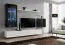 Wohnwand im eleganten Design Balestrand 182, Farbe: Schwarz / Weiß - Abmessungen: 160 x 270 x 40 cm (H x B x T), mit LED-Beleuchtung