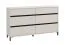 Kommode | 6 Schubladen | Farbe: Kaschmir | modernes Design | ABS-Kanten | Beine: Schwarz | Maße: 157 x 40 x 90 cm | gut kombinierbar
