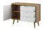 Kommode Maryhill 05, Farbe: Eiche Riviera / Weiß - Abmessungen: 83 x 107 x 40 cm (H x B x T)
