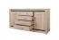 Kommode Kundiawa 11, Farbe: Sonoma Eiche hell / Sonoma Eiche dunkel - Abmessungen: 84 x 160 x 40 cm (H x B x T)