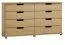 Kommode Kiefer massiv Vollholz natur 001 - Abmessung 100 x 180 x 42 cm (H x B x T)