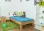 Futonbett / Einzelbett Wooden Nature 01, mit Kopfteil, Eiche massiv geölt, Liegefläche 90 x 200 cm, hochwertige Materialien, für Gästezimmer
