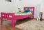 Kinderbett / Jugendbett "Easy Premium Line" K8, Buche Vollholz massiv rosa lackiert - Liegefläche: 90 x 200 cm