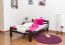 Einzelbett/ Gästebett "Easy Premium Line" K4, 120 x 200 cm Buche Vollholz massiv schokobraun lackiert