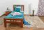 Einzelbett "Easy Premium Line" K8, Buche Vollholz massiv kirschrot lackiert - Liegefläche: 90 x 200 cm