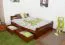 Einzelbett/ Funktionsbett "Easy Premium Line" K4, inkl. 2 Schubladen und 1 Abdeckblende, 140 x 200 cm Buche Vollholz massiv kirschrot lackiert