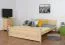 Bettgestell Kiefer 160 x 200 cm Natur