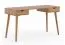 Schreibtisch Minnu 01 mit 2 Schubladen, mit Soft-Close ausgestattet, aus Massivholz Wildeiche, 75 x 138 x 55 cm, für Büro, für Wohnzimmer, natürlich