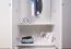 Kleiderschrank Kiefer Vollholz massiv weiß blau lackiert 003 - Abmessung 182 x 80 x 60 cm (H x B x T)