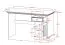 Schreibtisch Gyronde 31, Kiefer massiv Vollholz, Farbe: Weiß / Eiche - 77 x 130 x 53 cm (H x B x T)