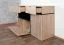 Kommode / Sideboard mit zwei Schubladen Jordalsgrenda 05, Farbe: Eiche / Schwarz, zwei Türen, 5 Fächer, Maße: 90 x 150 x 40 cm, für Wohnzimmer