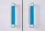 Kinderschrank, Farbe: Weiß / Blau - 189 x 90 x 50 cm (H x B x T)