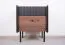 Nachtkommode Mairenke 12, Farbe: Walnuss / Schwarz matt - Abmessungen: 50 x 42 x 40 cm (H x B x T)