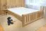 Kinderbett / Jugendbett Buche massiv Vollholz natur 106, inkl. Lattenrost - Abmessung 140 x 200 cm