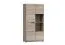 Wohnwand - Set C Gabes für Wohnzimmer, 4-teilig, Farbe: Eiche Sonoma, hohen Vitrine, Hängeregal, TV-Unterschrank, kleinen Vitrine