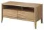 Kleiner TV-Unterschrank Gorica 12, in Eiche Gold, 56 x 111 x 50 cm, Soft Close System, teilmassiv, mit 2 Schubladen