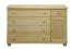 Sideboard mit 5 Schubladen, Farbe: Natur, Breite: 121 cm - Küchenschrank, Anrichte, Sideboard Abbildung