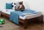 Kinderbett 90 x 200 cm | Massivholz: Kiefer | Nuss Lackiert | inkl. Rollrost Abbildung