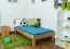 Massivholz Bettgestell Eiche 100 x 200 cm geölt Abbildung