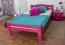 Holzbett 120 x 200 cm Buche massiv Rosa mit Lattenrost Abbildung