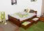 Holzbett 140 x 200 cm Buche massiv Kirsche Abbildung