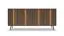 Kommode | Farbe: Eiche Dunin | inkl. LED-Beleuchtung | 183 x 40 x 83 cm | 4 Türen | Soft-Close Funktion | 8 Fächer | schlanke Metallbeine | Sideboard