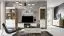 Vitrine Hohgant 09, Farbe: Eiche / Weiß - 209 x 50 x 42 cm (H x B x T)