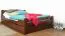 Buche Holzbett 140 x 200 cm Dunkelbraun