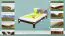 Kinderbett / Jugendbett Kiefer Vollholz massiv Nussfarben A5, inkl. Lattenrost - Abmessung 120 x 200 cm
