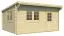 Gartenhaus Patscherkofel inkl. Fußboden - 40 mm Blockbohlenhaus, Grundfläche: 18,2 m², Flachdach