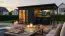Gartenlaube | Schleppdach | inkl. Fußboden | Anthrazit | Elementbauweise |  4,49 x 2,34 Meter | Poolhaus | Sonnenglück 01  | Flachdach | Fenster aus Sicherheitsglas