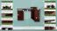 Schreibtisch Kiefer massiv Vollholz Walnussfarben Junco 185 - Abmessungen: 74 x 138 x 83 cm (H x B x T)