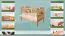 Gitterbett / Kinderbett Kiefer massiv Vollholz Erlefarben 103, inkl. Lattenrost - 60 x 120 cm (B x L) 